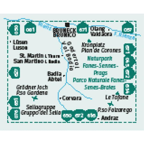 KOMPASS Wanderkarte 51 Gadertal / Val Badia 1:25.000