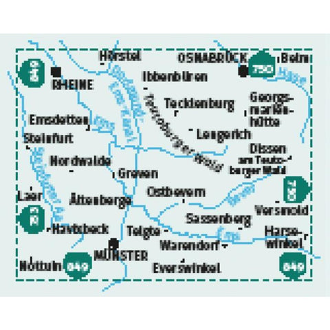KOMPASS Wanderkarten-Set 863 Münster, Osnabrück (2 Karten) 1:35.000