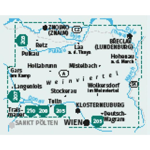 KOMPASS Wanderkarten-Set 204 Weinviertel (2 Karten) 1:50.000