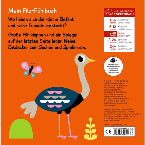 Mein Filz-Fühlbuch: Kuckuck, kleiner Elefant!