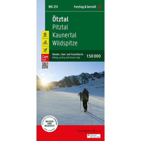 freytag & berndt Wanderkarte WK 251 Ötztal, Pitztal - Kaunertal - Wildspitze 1:50.000