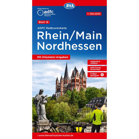 BVA ADFC Radtourenkarte Rhein/Main Nordhessen 1:150.000