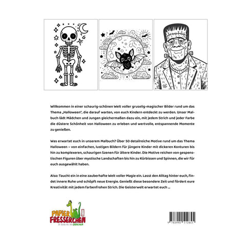 Wo die wilden Geister wohnen ... Halloween-Malbuch für Kinder