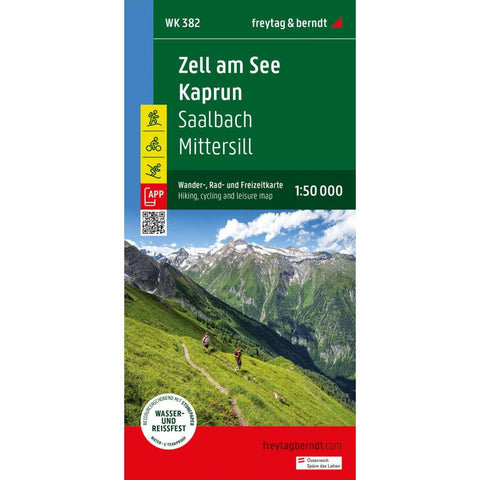 freytag & berndt Wanderkarte WK 382 Zell am See - Kaprun, Saalbach - Mittersill 1:50.000
