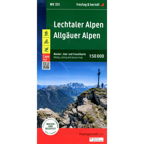 freytag & berndt Wanderkarte WK 351 Lechtaler Alpen - Allgäuer Alpen 1:50.000
