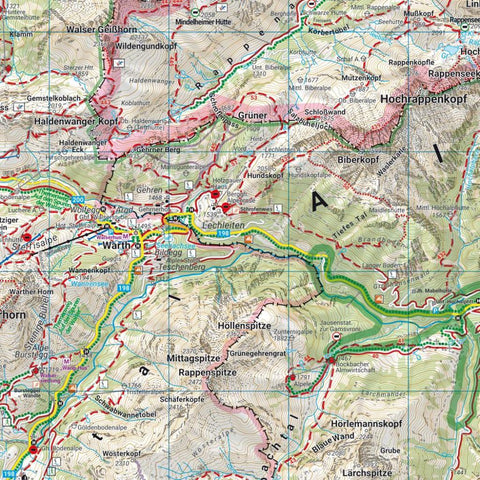 freytag & berndt Wanderkarte WK 351 Lechtaler Alpen - Allgäuer Alpen 1:50.000