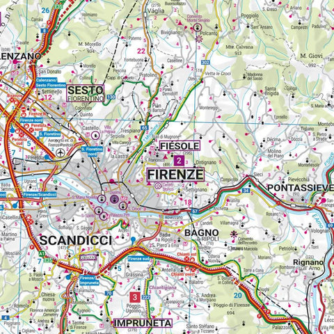 freytag & berndt Straßenkarte Toskana 1:150.000