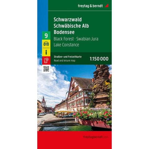 freytag & berndt Straßenkarte Schwarzwald - Schwäbische Alb - Bodensee 1:150.000