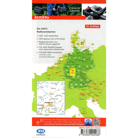 BVA ADFC Radtourenkarte Rhein/Main Nordhessen 1:150.000