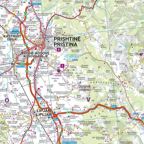 freytag & berndt Straßenkarte Kosovo 1:150.000