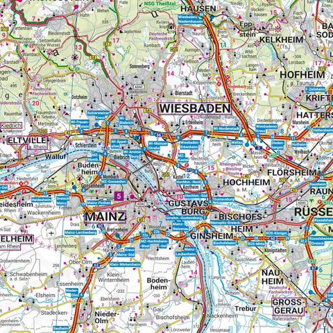 freytag & berndt Straßenkarte Eifel - Mosel - Hunsrück - Westerwald 1:150.000