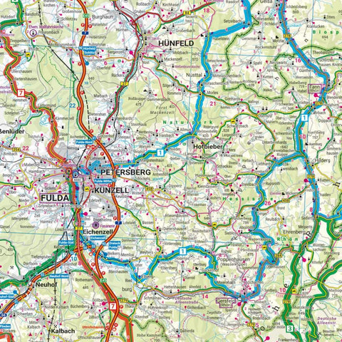 Rhön, Motorradkarte 1:200.000, freytag & berndt
