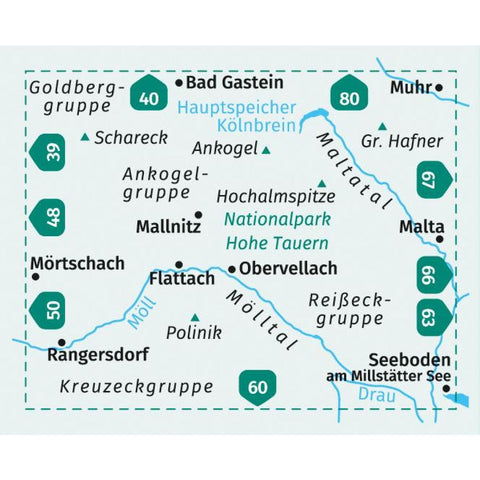KOMPASS Wanderkarte 49 Nationalpark Hohe Tauern Süd, Mallnitz, Obervellach, Maltatal, Mölltal 1:50.000