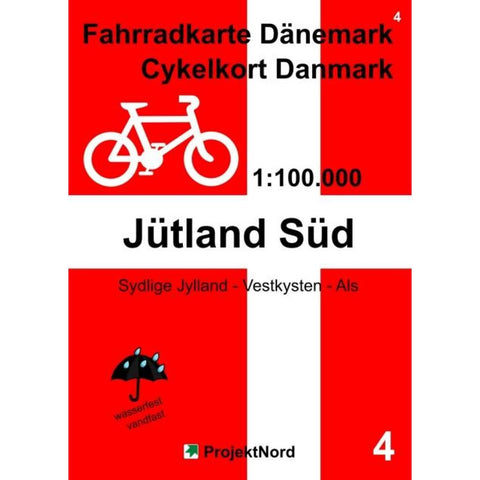 4 Fahrradkarte Dänemark / Cykelkort Danmark 1:100.000 - Jütland Süd