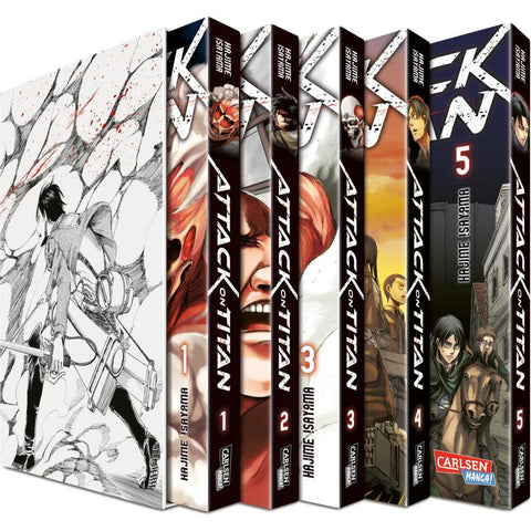 Attack on Titan, Bände 1-5 im Sammelschuber mit Extra