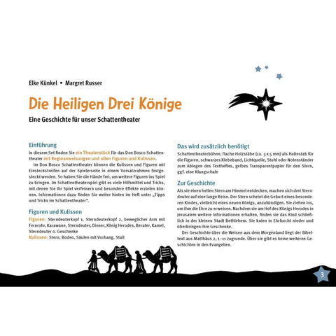 Die Heiligen Drei Könige. Eine Geschichte für unser Schattentheater