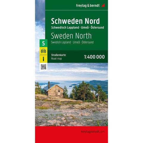 freytag & berndt Straßenkarte Schweden Nord, Schwedisch Lappland - Umeå - Östersund 1:400.000