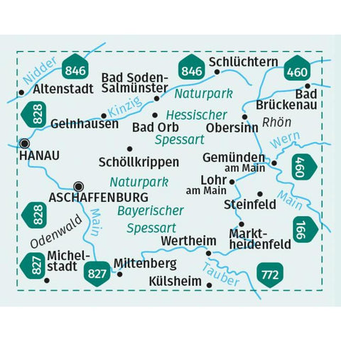 KOMPASS Wanderkarten-Set 832 Spessart (2 Karten) 1:50.000