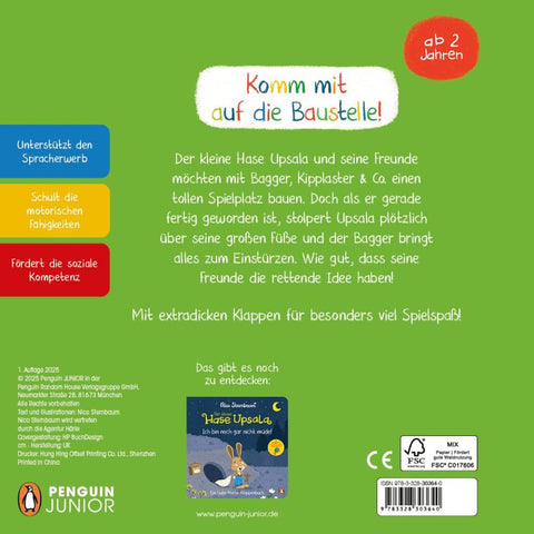 Der kleine Hase Upsala - Komm, wir bauen was! - Ein Baustellen-Klappenbuch