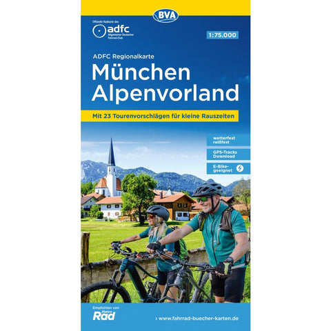 BVA ADFC Regionalkarte München Alpenvorland 1:75.000