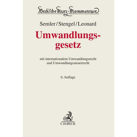 Umwandlungsgesetz. UmwG