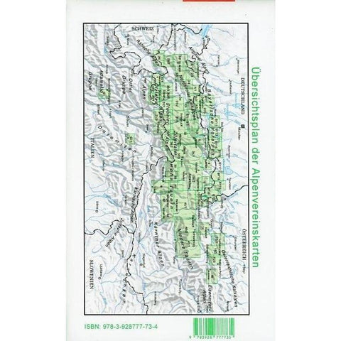 DAV Alpenvereinskarte 31/2 Stubaier Alpen Sellrain 1 : 25 000 Wegmarkierungen