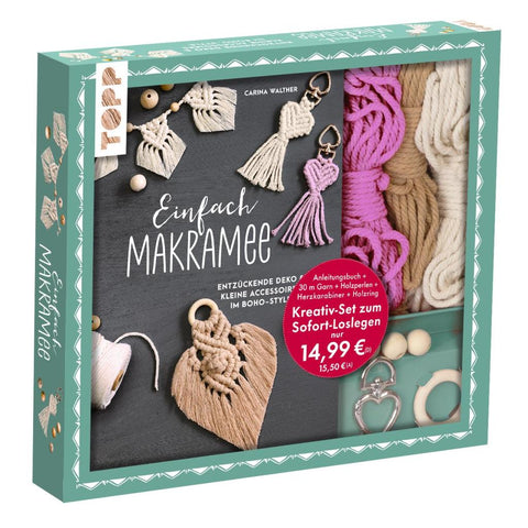 Kreativ-Set Einfach Makramee. Mit Anleitungsbuch und Material