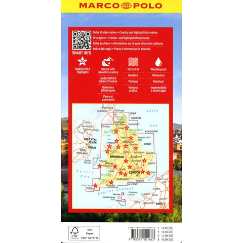 MARCO POLO Reisekarte England, Wales (2-Karten-Set) 1:350.000