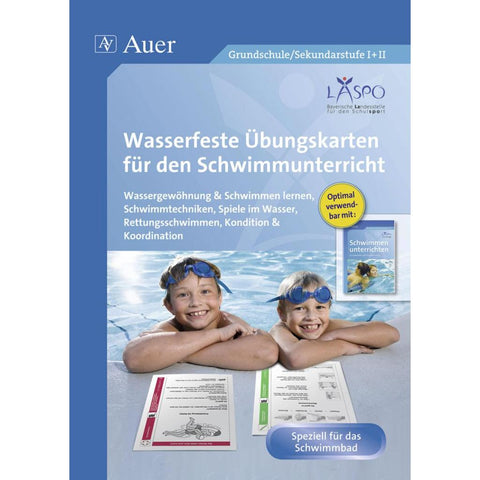 Wasserfeste Übungskarten für den Schwimmunterricht