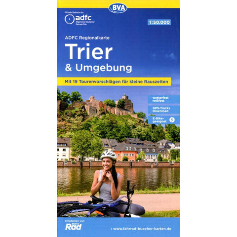 ADFC-Regionalkarte Trier und Umgebung, 1:50.000, mit Tagestourenvorschlägen, reiß- und wetterfest, GPS-Tracks Download