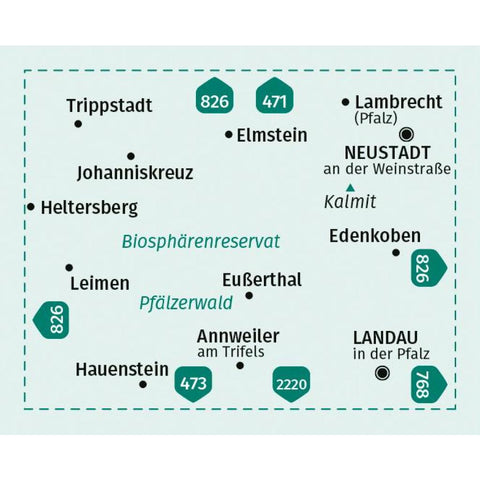 KOMPASS Wanderkarte 472 Pfälzerwald Mitte 1:25.000