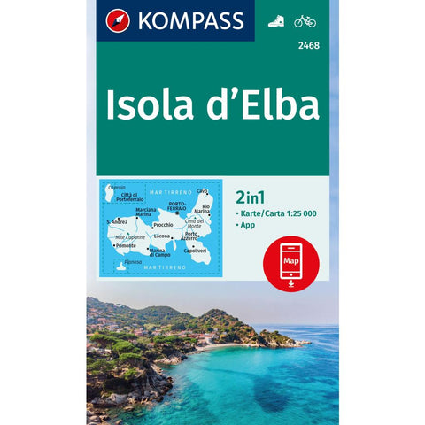 KOMPASS Wanderkarte 2468 Isola d' Elba 1:25.000