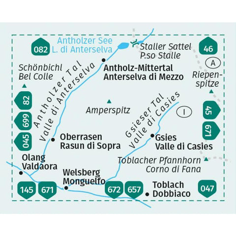 KOMPASS Wanderkarte 057 Antholz, Gsies, Anterselva, Valle di Casies 1:25.000