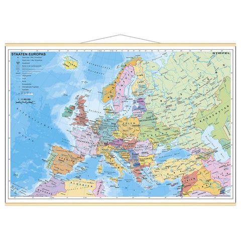 Staaten Europas, politisch. Wandkarte Mini-Format