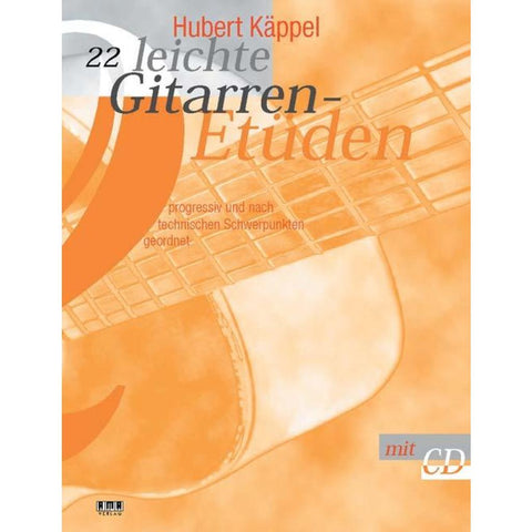 22 leichte Gitarren-Etüden. Inkl CD