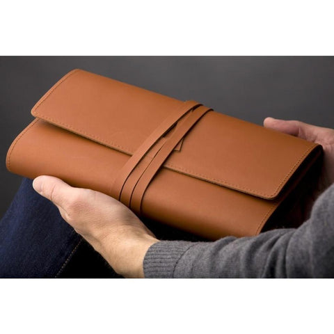 MILANO M (braun) | variable Buchhülle aus Leder | Echtes Leder