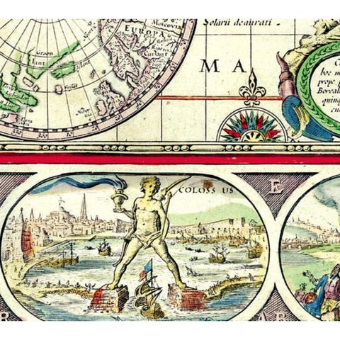 Historische WELTKARTE 1635 - Willem Janszoon Blaeu (Plano)