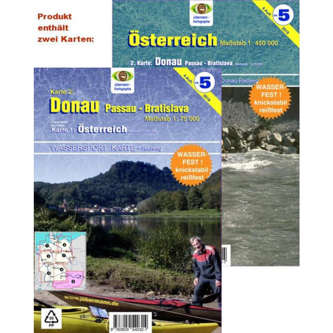Wassersport-Wanderkarte Österreich