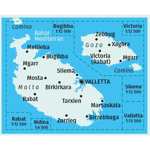 KOMPASS Wanderkarte 235 Malta, Gozo 1:25.000