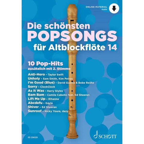 Die schönsten Popsongs für Alt-Blockflöte