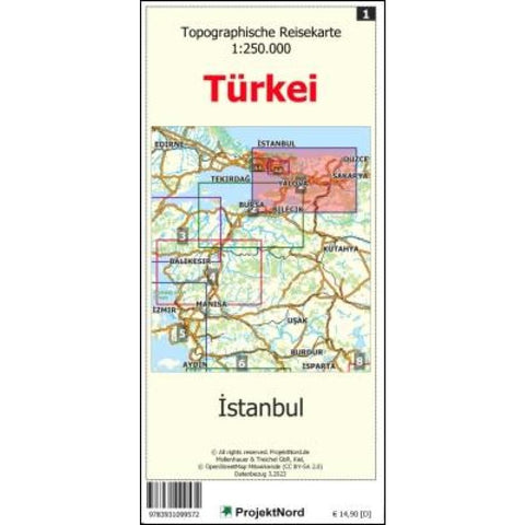 Istanbul - Topographische Reisekarte 1:250.000 Türkei (Blatt 1)