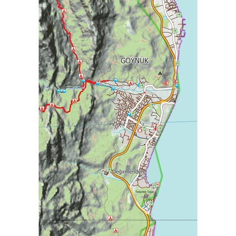 Lykische Küste 4 - Antalya - Lykischer Weg - Topographische Wanderkarte 1:75.000 Türkei (Blatt 7.4)