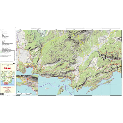 Lykische Küste 2 - Ka¿ - Lykischer Weg - Topographische Wanderkarte 1:75.000 Türkei (Blatt 7.2)