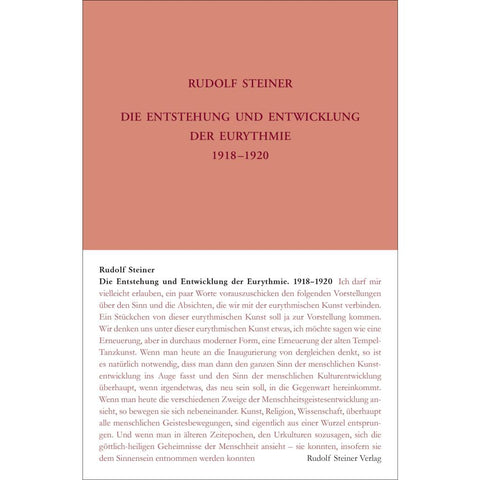 Die Entstehung und Entwicklung der Eurythmie 1918-1920
