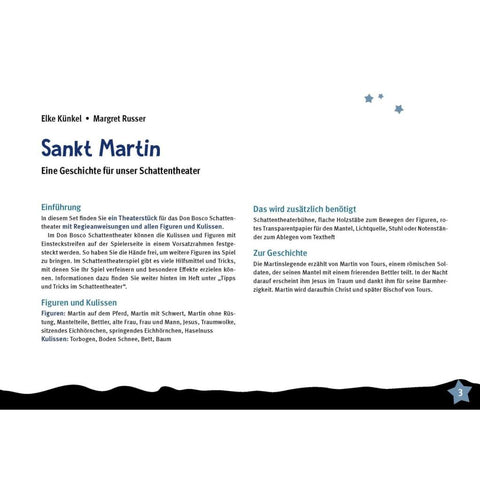 Sankt Martin. Eine Geschichte für unser Schattentheater