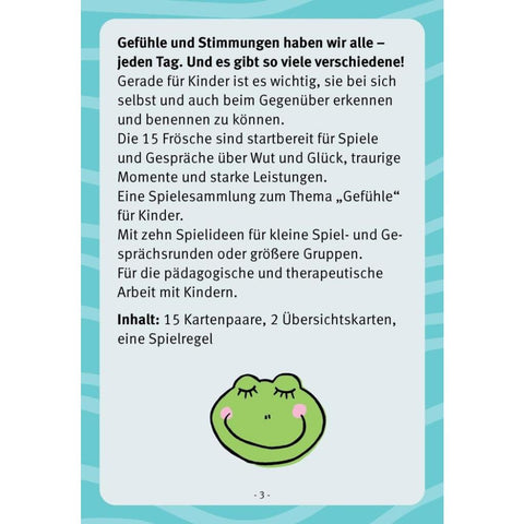 Froschlaune ... und wie geht es dir? Spielideen zum Thema Gefühle