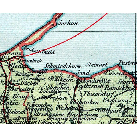 Historische Karte: Provinz Ostpreussen ­ um 1910 (Plano)