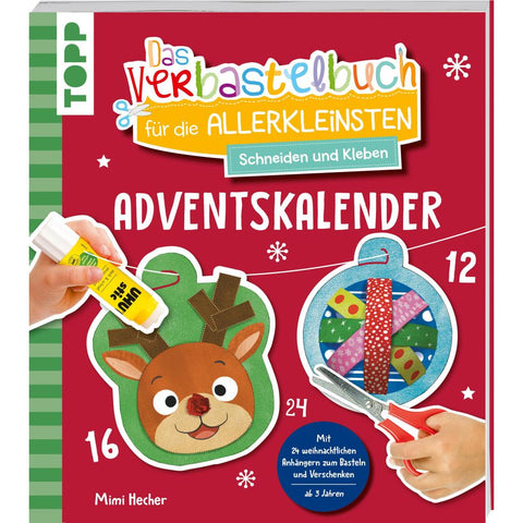 Das Adventskalender-Verbastelbuch für die Allerkleinsten. Schneiden und Kleben. Weihnachtskugeln.
