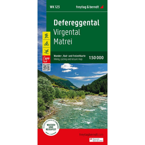 freytag & berndt Wanderkarte WK 123 Defereggental, Virgental - Matrei 1:50.000