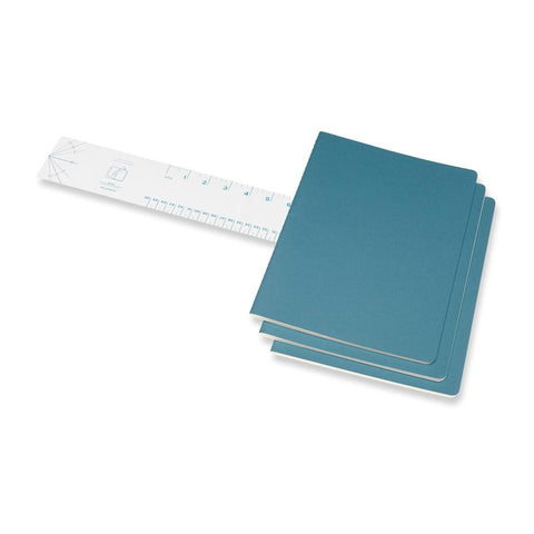 Moleskine Cahier XL, 3er Set, Liniert, Lebhaftes Blau